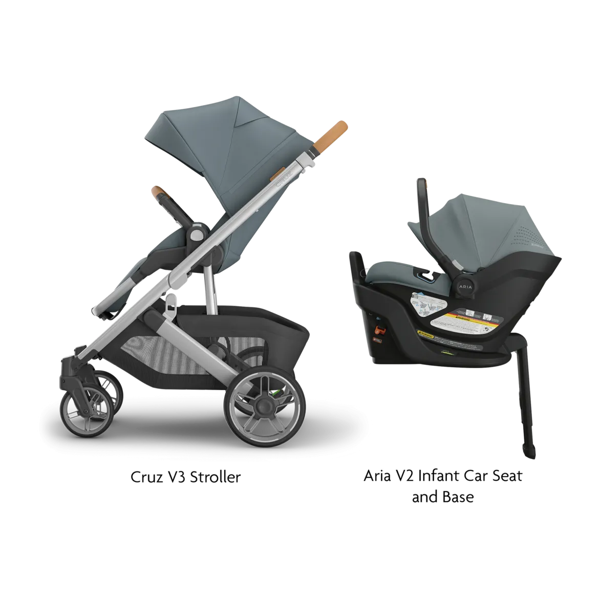 Cruz V3 Stroller & Aria V2 Infant Car Seat Travel System