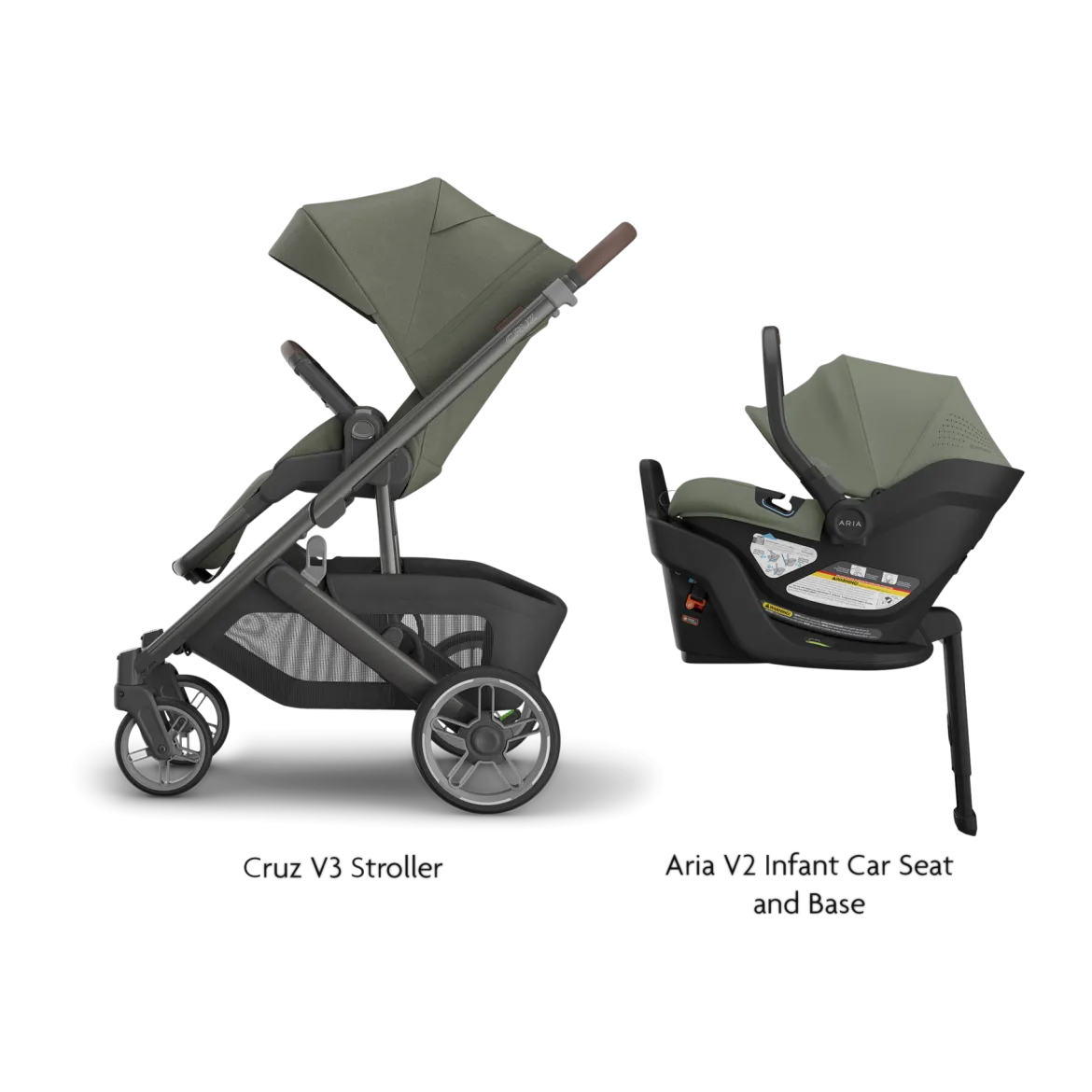 Cruz V3 Stroller & Aria V2 Infant Car Seat Travel System