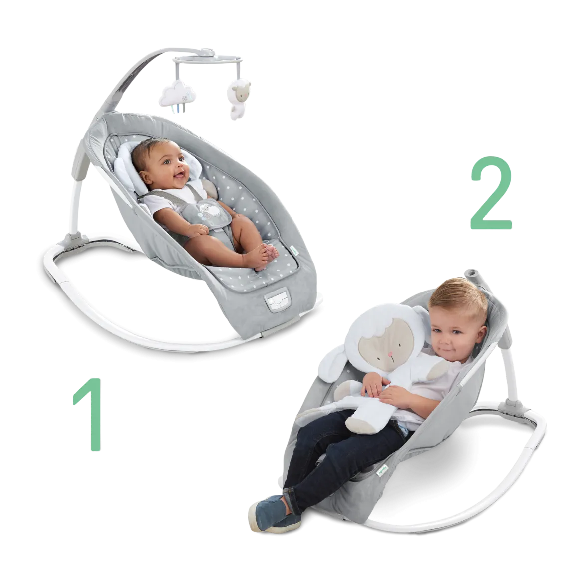 Cuddle Lamb Infant to Toddler Rocker and Baby Bouncer Seat