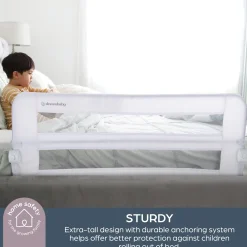 Dallas Fold Down Bed Rail for Flat, Slat & Recessed Beds