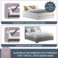 Dallas Fold Down Bed Rail for Flat, Slat & Recessed Beds