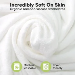 Deluxe Baby Bamboo Viscose Washcloths (6 Pack)