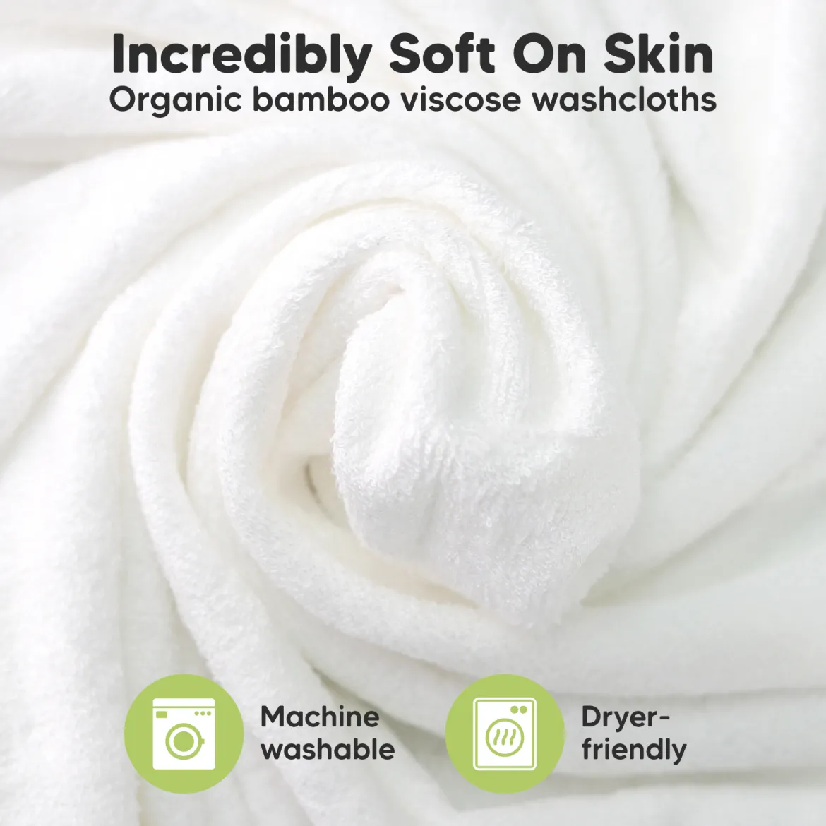 Deluxe Baby Bamboo Viscose Washcloths (6 Pack)
