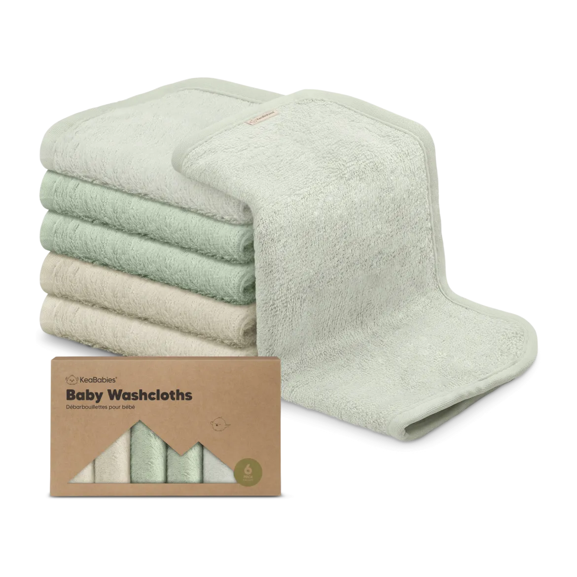 Deluxe Baby Bamboo Viscose Washcloths (6 Pack)
