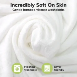 Deluxe Baby Bamboo Viscose Washcloths (6 Pack)