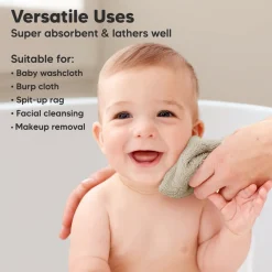 Deluxe Baby Bamboo Viscose Washcloths (6 Pack)
