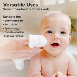 Deluxe Baby Bamboo Viscose Washcloths (6 Pack)