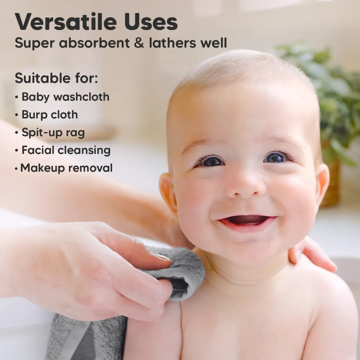 Deluxe Baby Bamboo Viscose Washcloths (6 Pack)