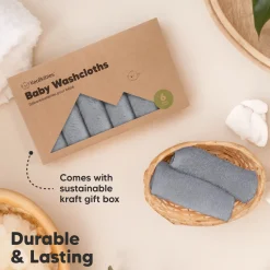 Deluxe Baby Bamboo Viscose Washcloths (6 Pack)