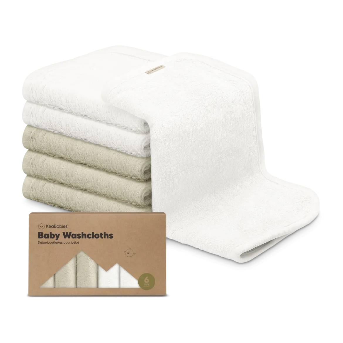 Deluxe Baby Bamboo Viscose Washcloths (6 Pack)