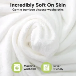 Deluxe Baby Bamboo Viscose Washcloths (6 Pack)