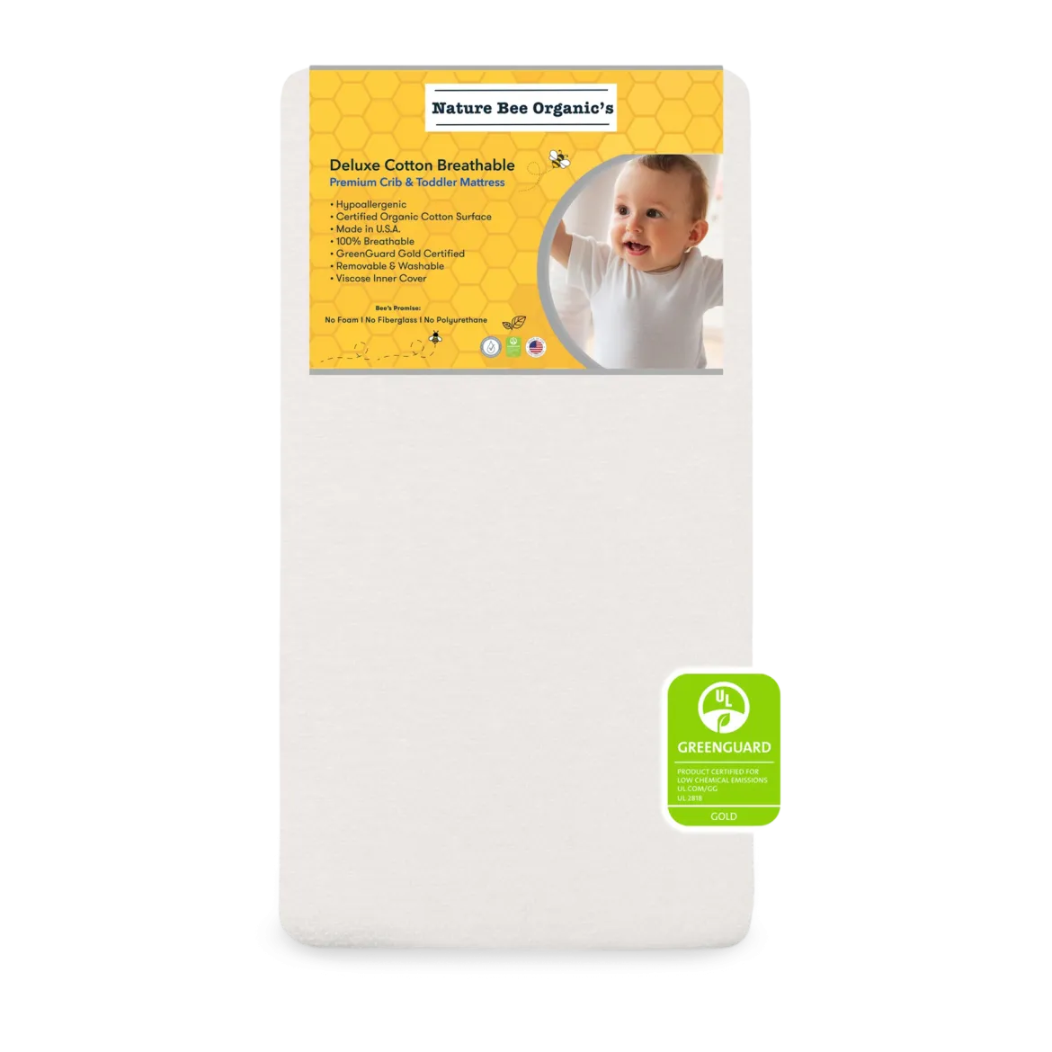 Deluxe Breathable Crib & Toddler Mattress