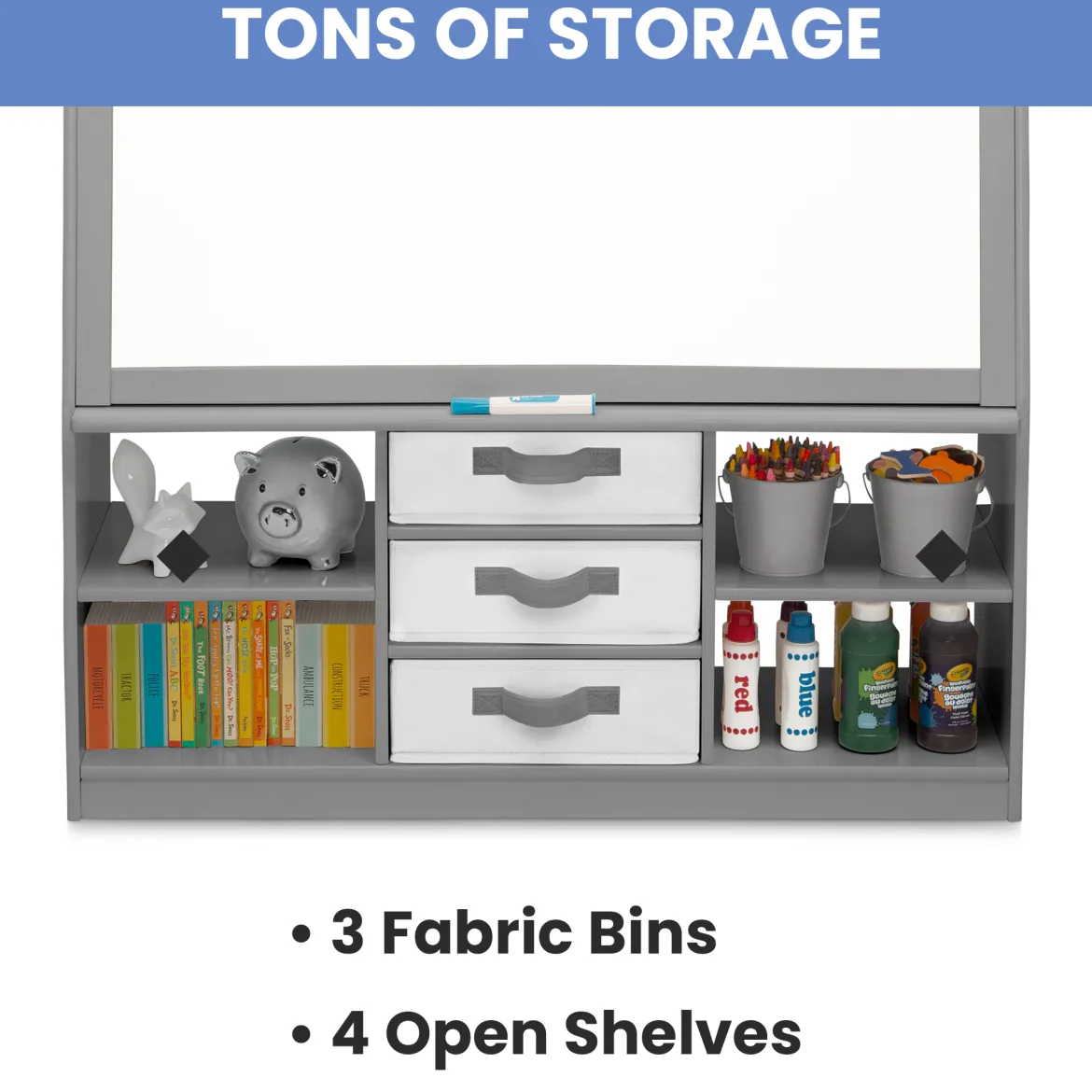Deluxe Double-Sided Easel & Storage Unit