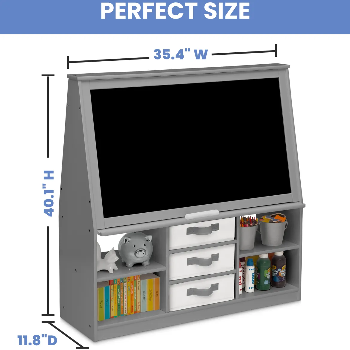 Deluxe Double-Sided Easel & Storage Unit