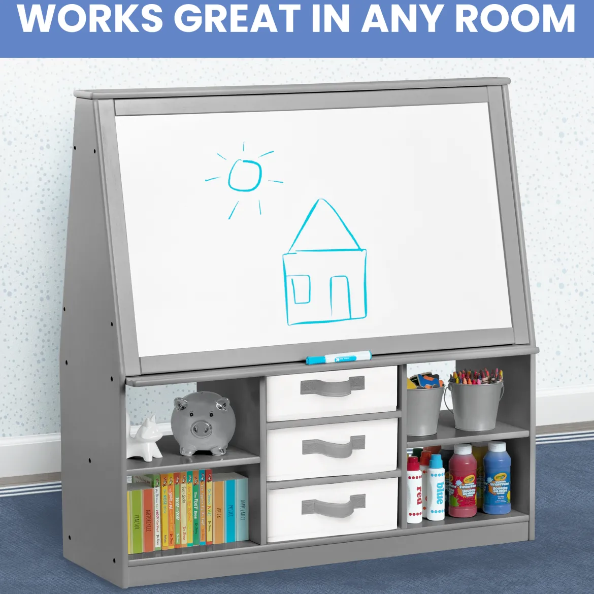 Deluxe Double-Sided Easel & Storage Unit