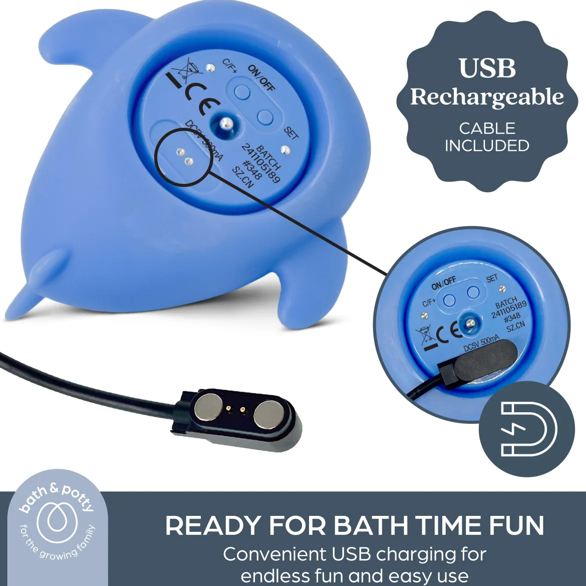 Dreambaby USB Rechargeable Room & Bath Thermometer