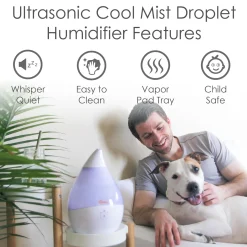 Droplet Ultrasonic Cool Mist Humidifier - 0.5 Gallon)