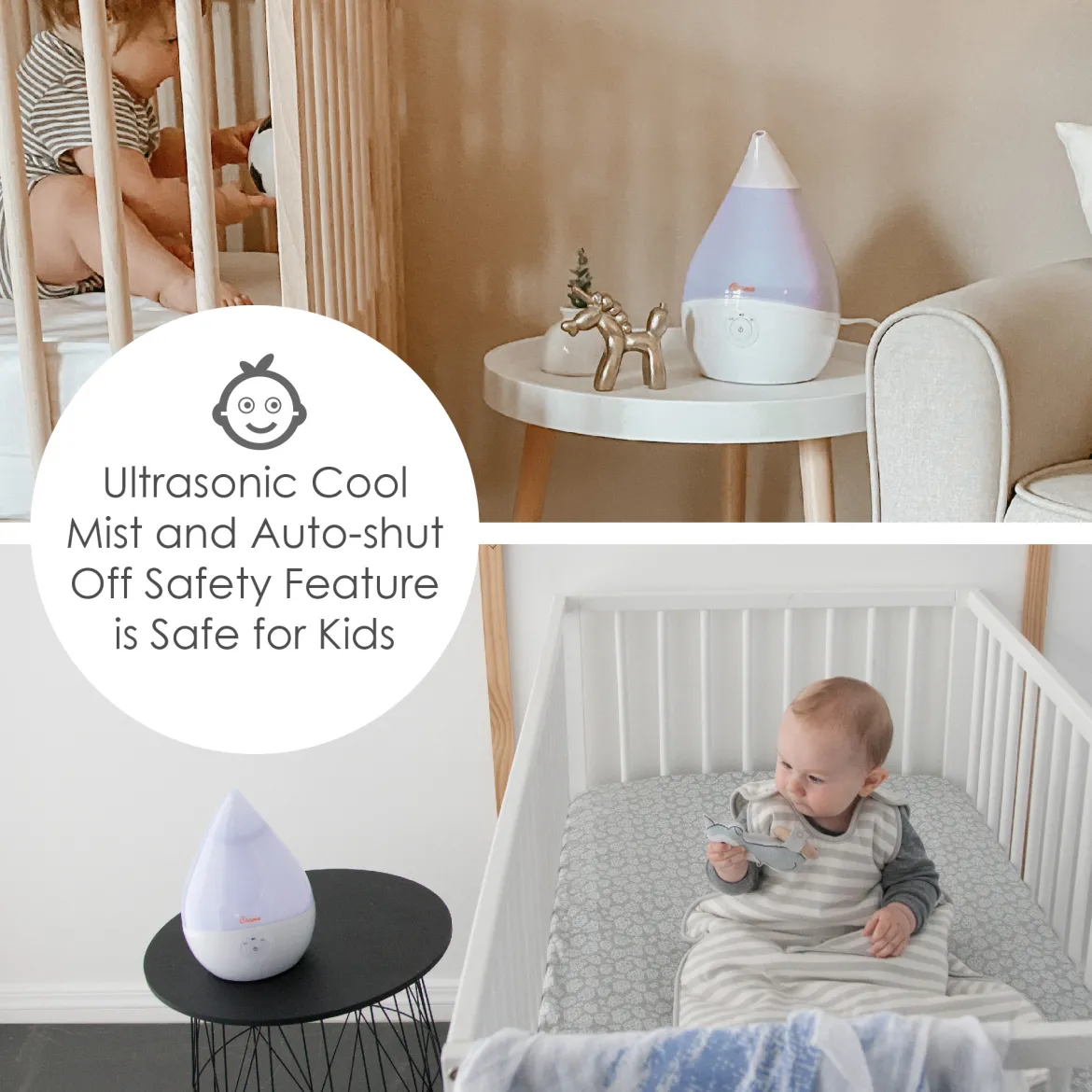 Droplet Ultrasonic Cool Mist Humidifier - 0.5 Gallon)