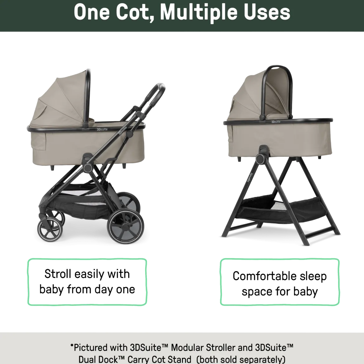 3DSuite DualDock Carry Cot