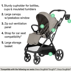 3DSuite Modular Stroller with Reversible Seat