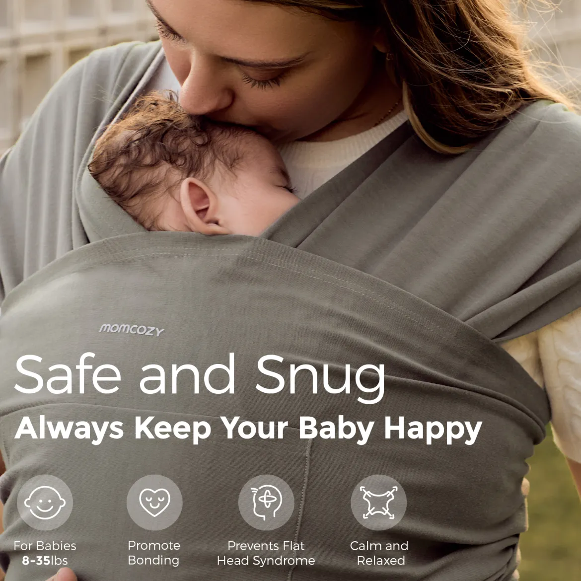 Easy to Wear Hands Free - Baby Wrap Carrier
