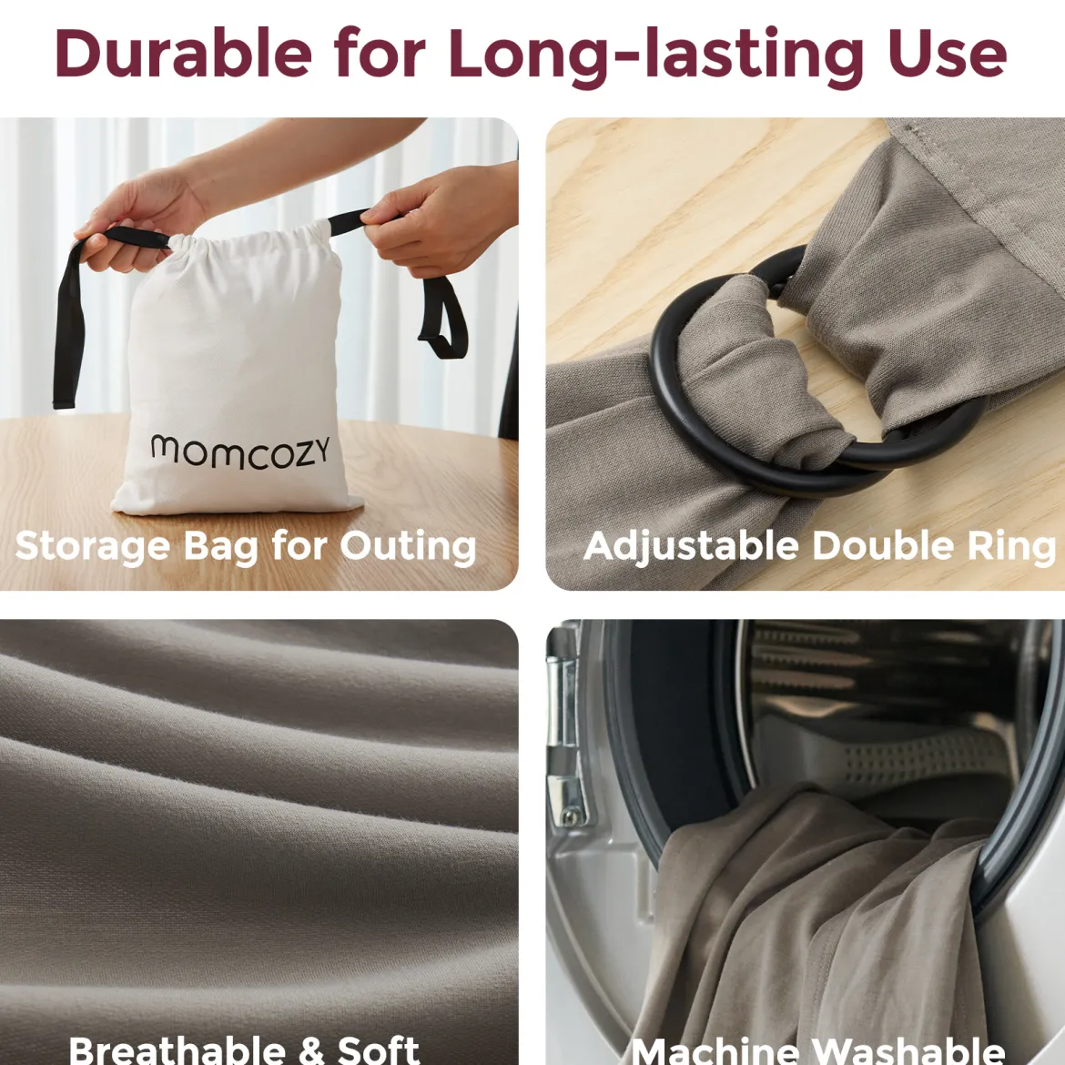 Easy to Wear Hands Free - Baby Wrap Carrier