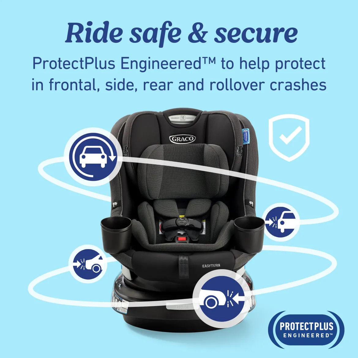 EasyTurn 360 2-in-1 Rotating Convertible Car Seat