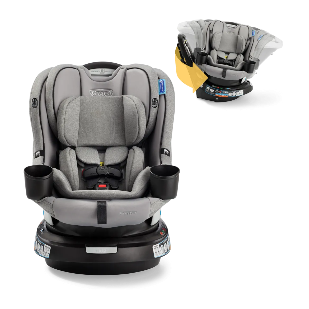 EasyTurn 360 2-in-1 Rotating Convertible Car Seat