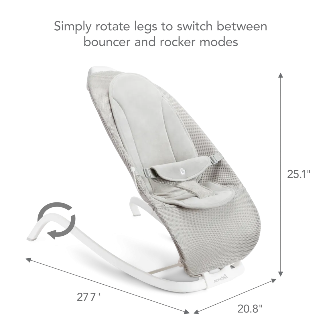 Electric Digital Touch Display & Soothing Sounds Bouncer and Rocker