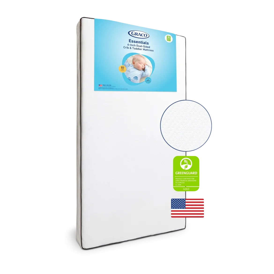 Essentials 6-Inch Dual-Sided Crib & Toddler Mattress