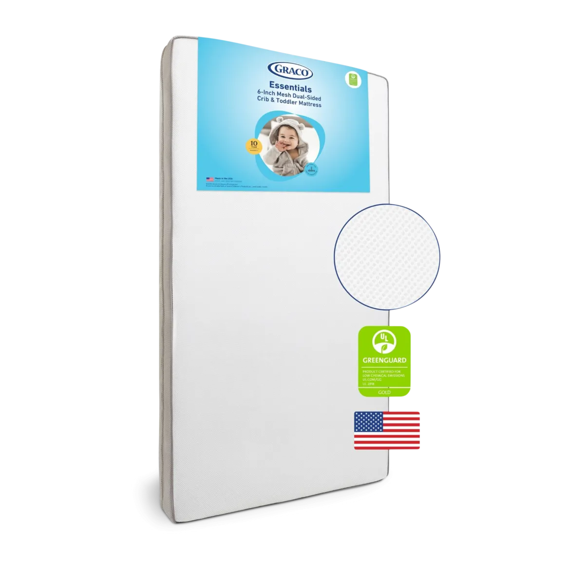 Essentials 6-Inch Mesh Dual-Sided Crib & Toddler Mattress