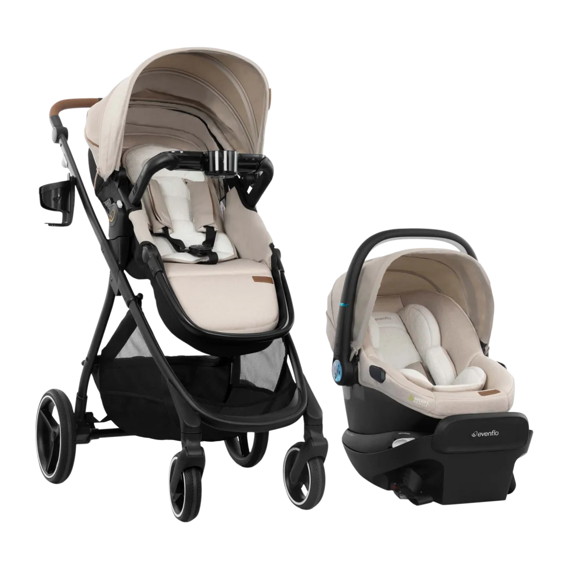 Evenflo Shyft Intuiti+ Travel System featuring Revolve180 LiteMax NXT with SensorySoothe