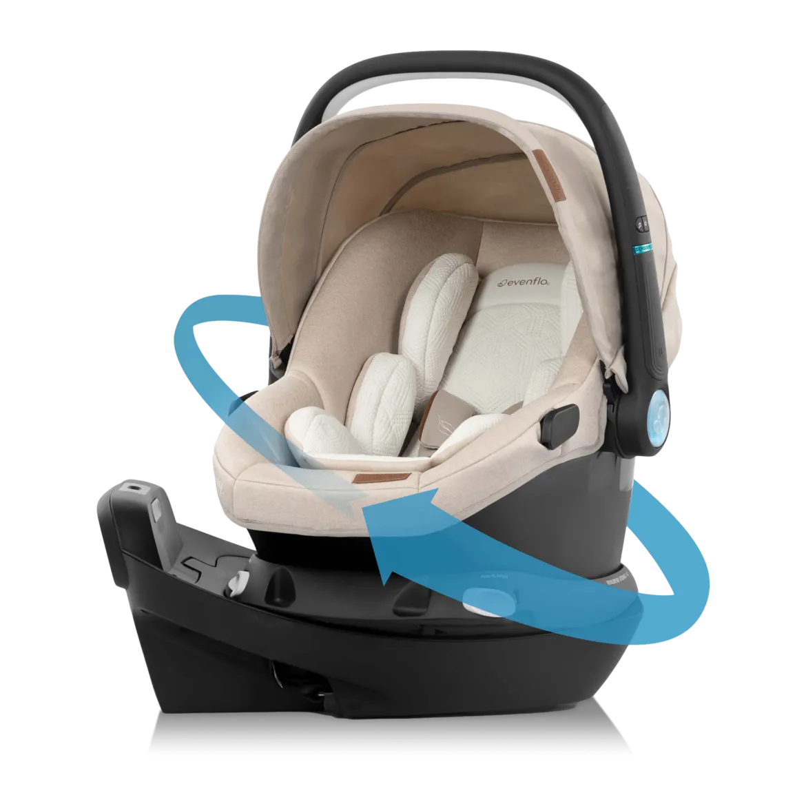 Evenflo Shyft Intuiti+ Travel System featuring Revolve180 LiteMax NXT with SensorySoothe