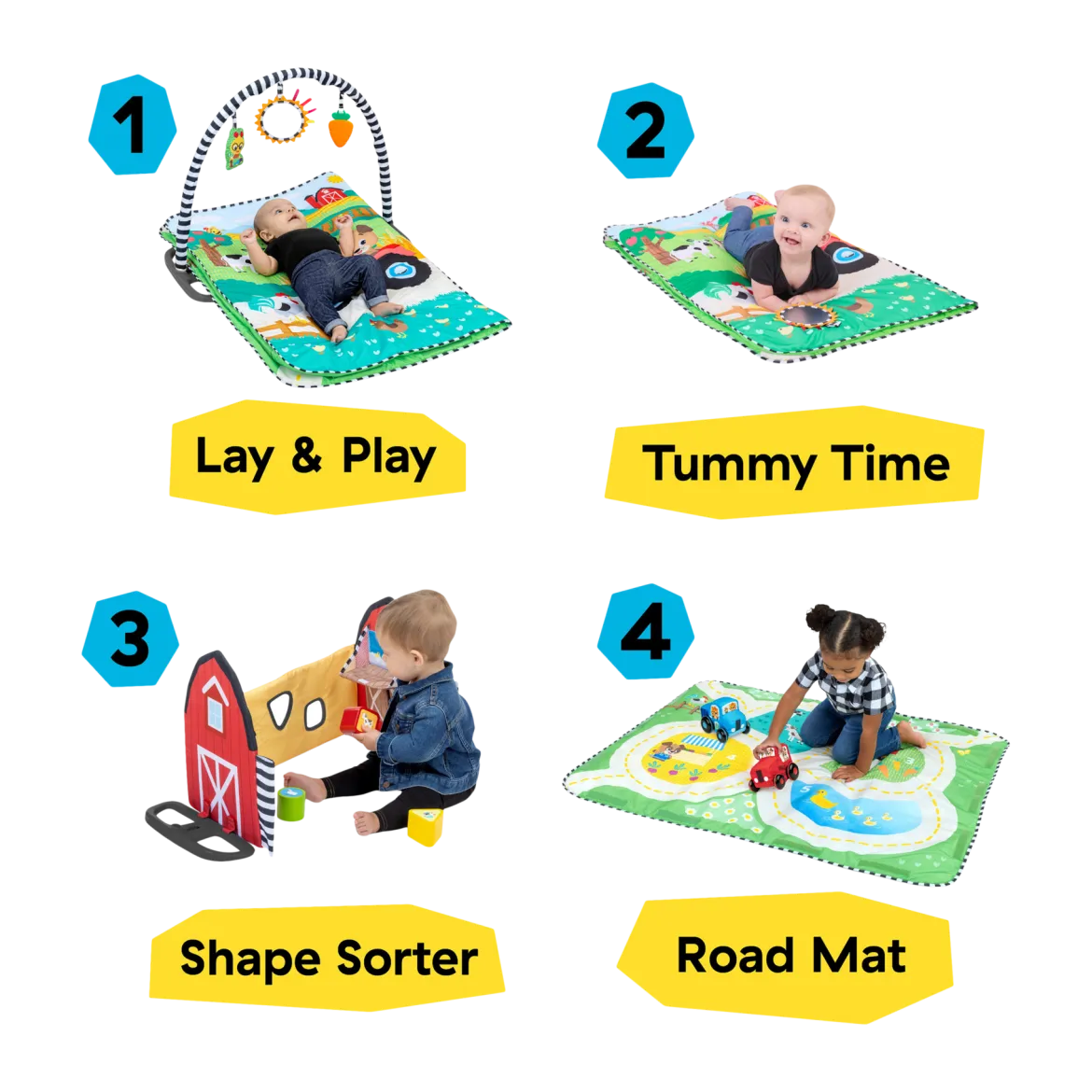 Farm Explorers Busy Barnyard Grow With Me Activity Gym