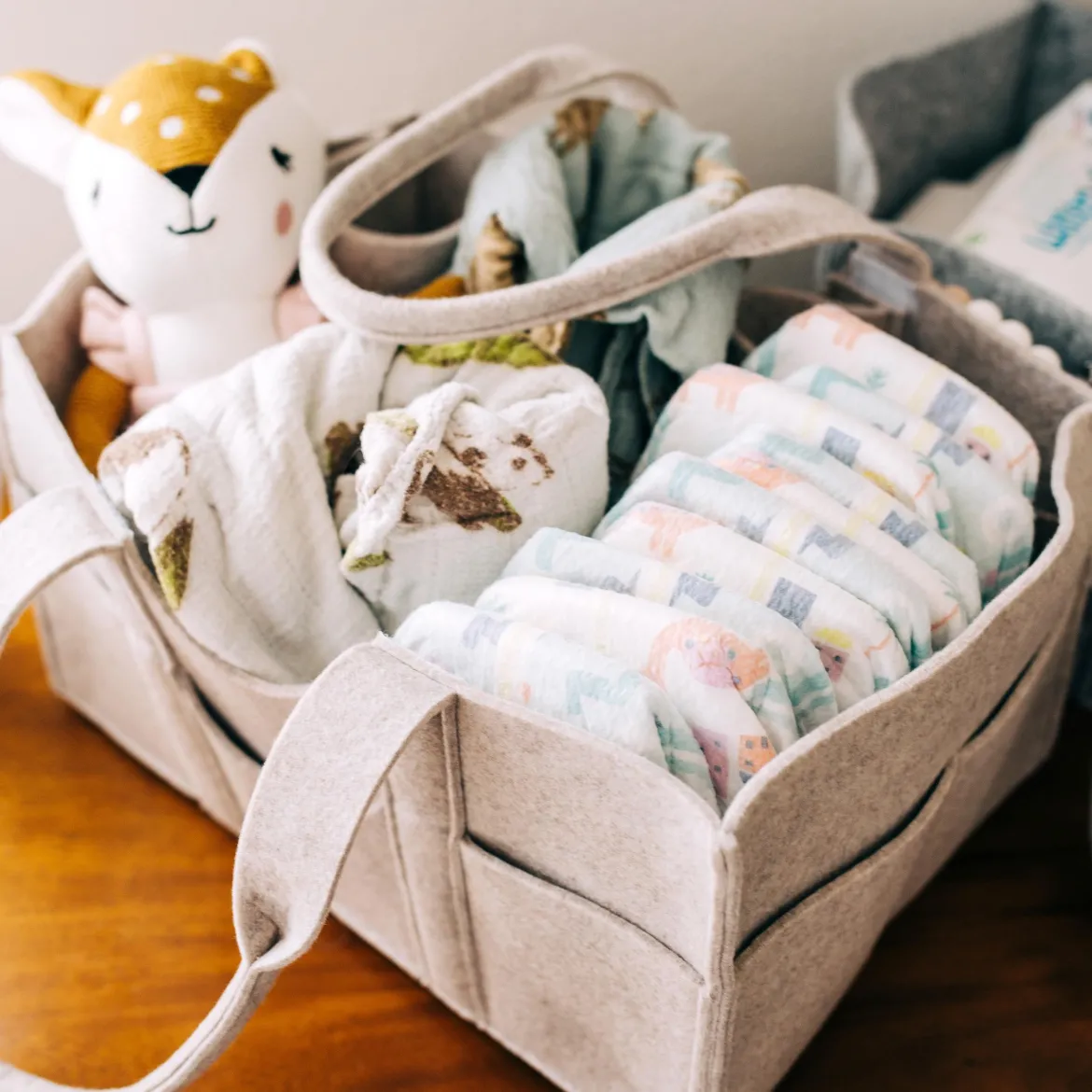 Felt Diaper Caddy