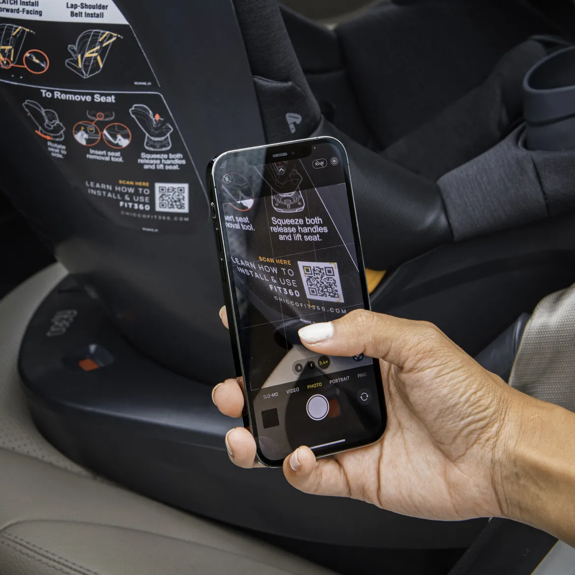 Fit360 ClearTex Rotating Convertible Car Seat