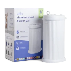 Fluted Stainless Steel Diaper Pail