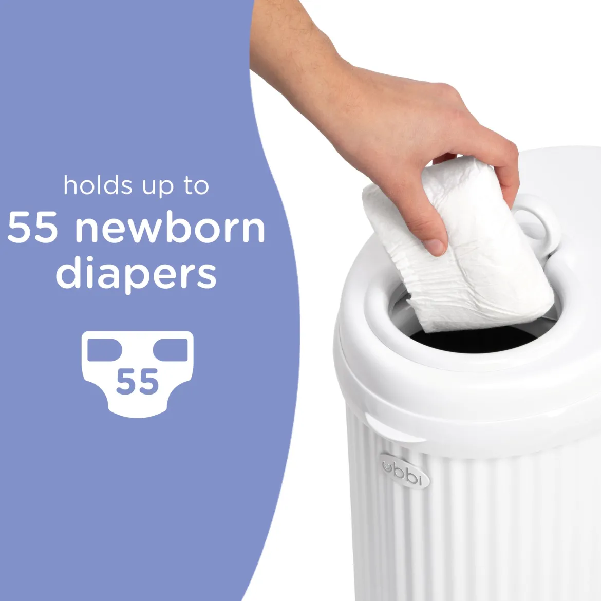 Fluted Stainless Steel Diaper Pail