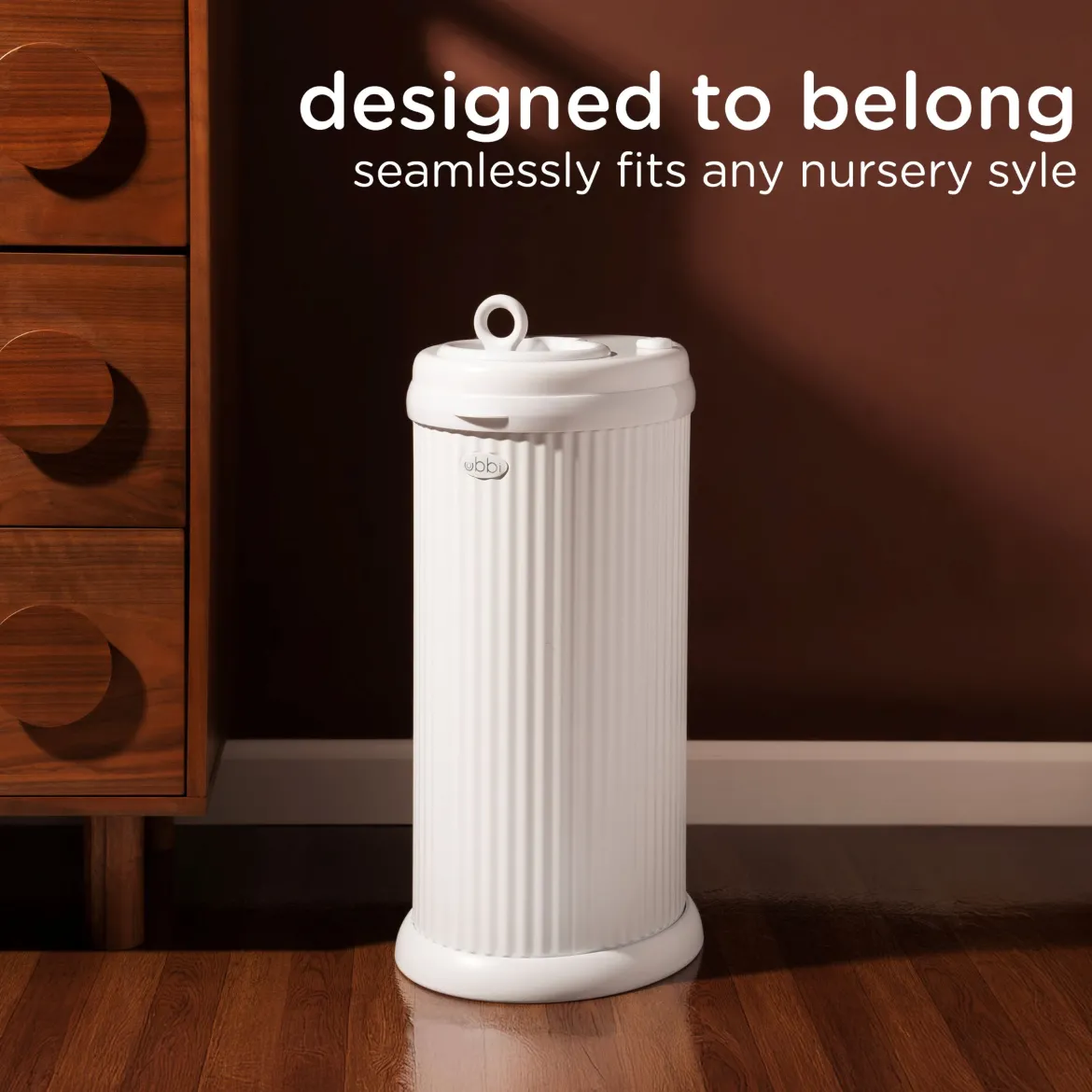 Fluted Stainless Steel Diaper Pail
