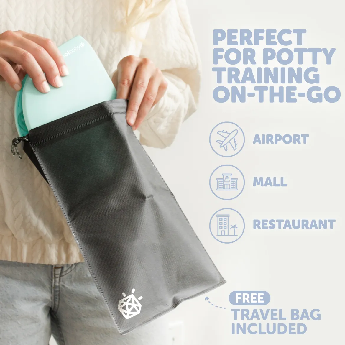 Folding Travel Potty Seat and Travel Bag