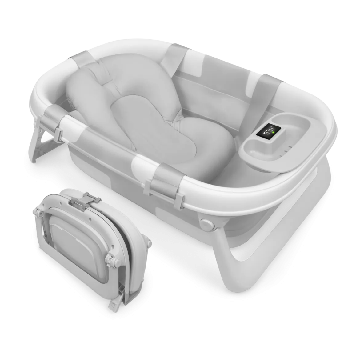 Fold ‘n Store Baby Bathtub With Built-in Thermometer