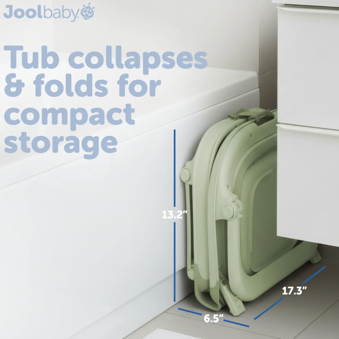 Fold ‘n Store Baby Bathtub With Built-in Thermometer