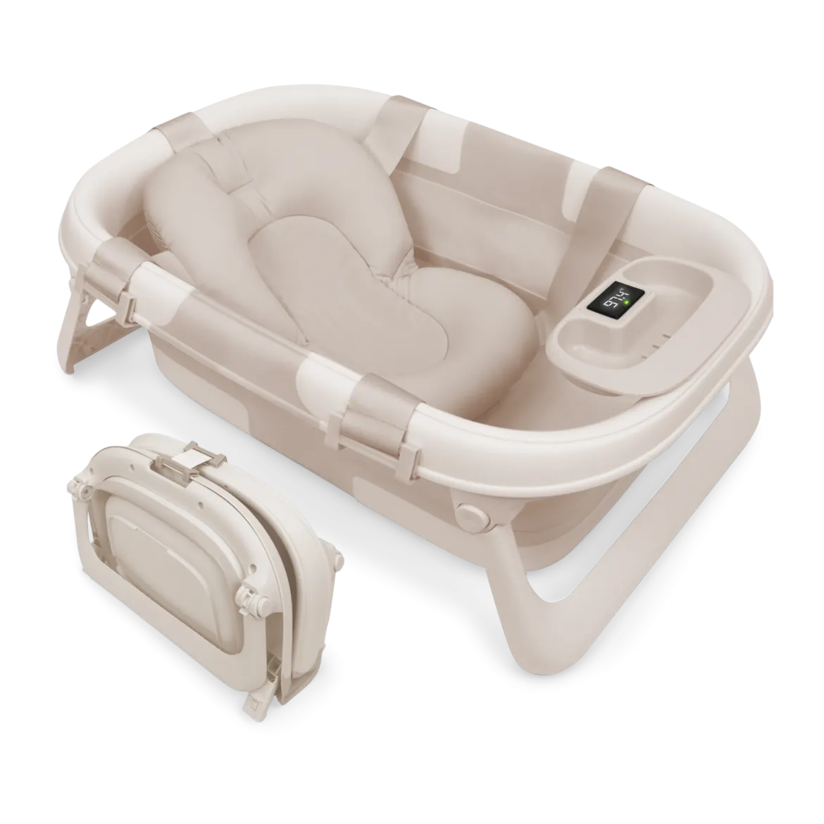 Fold ‘n Store Baby Bathtub With Built-in Thermometer