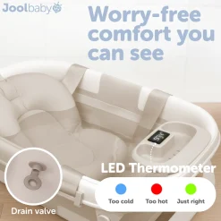 Fold ‘n Store Baby Bathtub With Built-in Thermometer