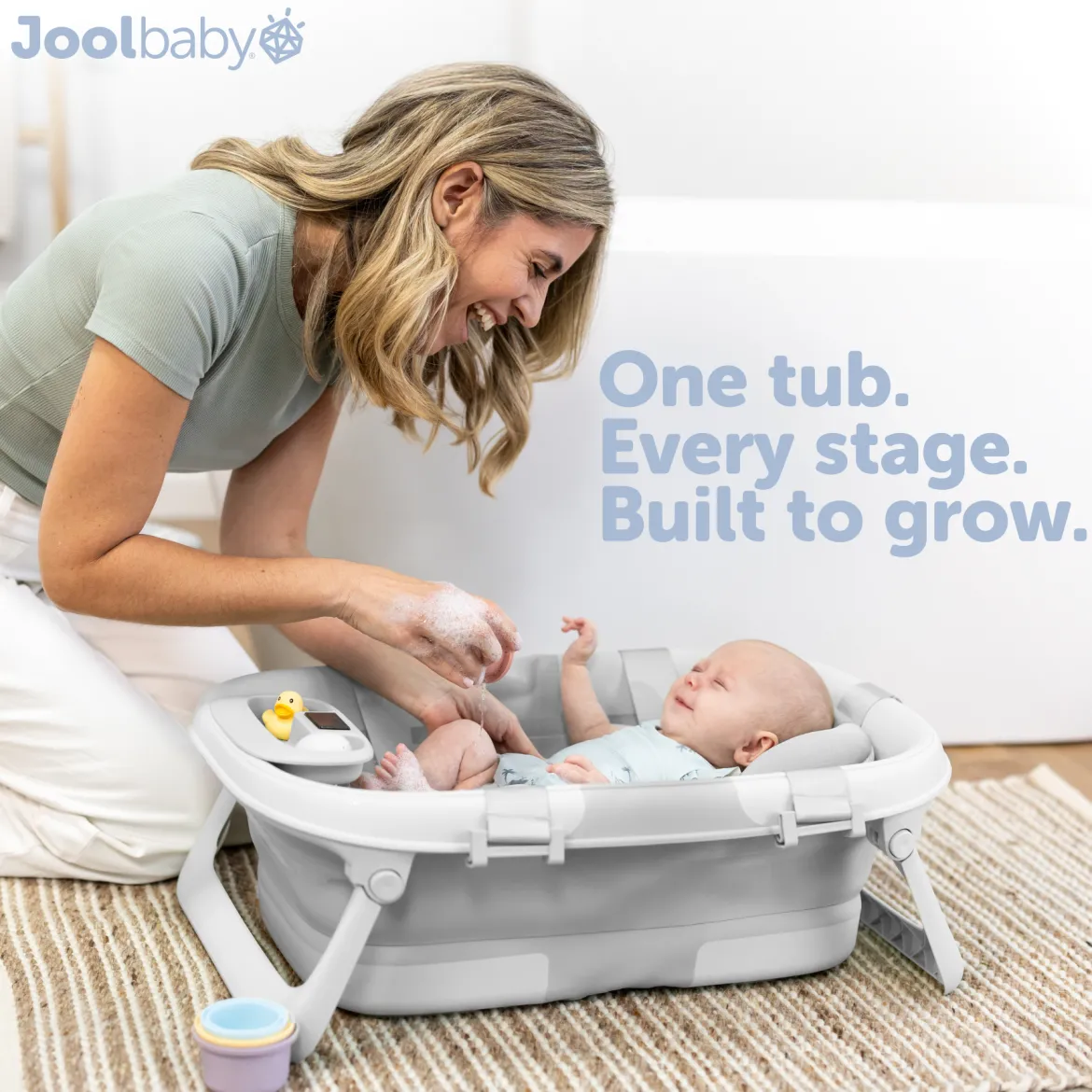 Fold ‘n Store Baby Bathtub With Built-in Thermometer