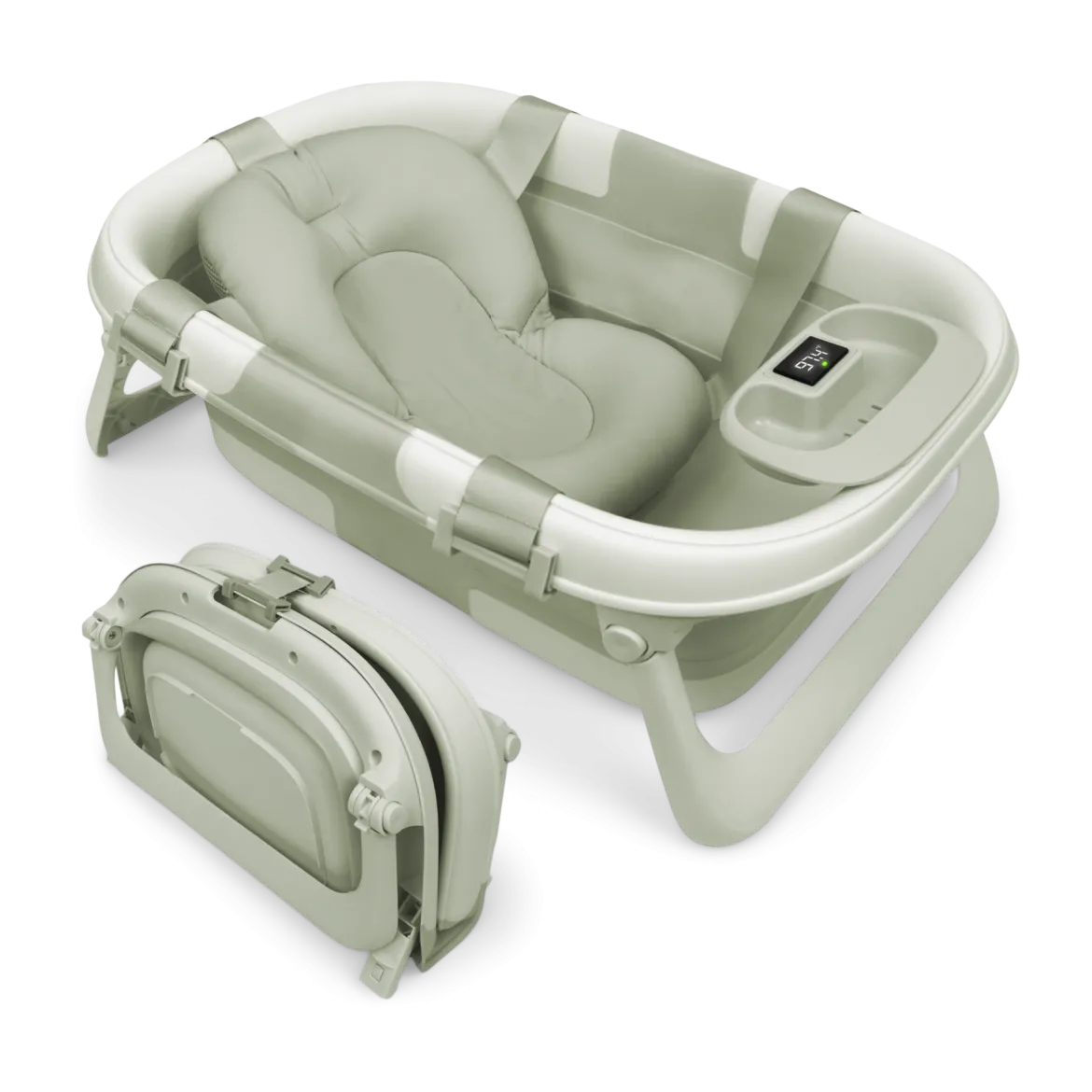 Fold ‘n Store Baby Bathtub With Built-in Thermometer