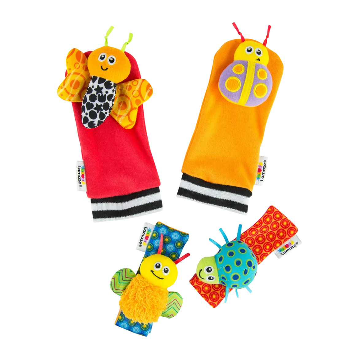Garden Bug Wrist Rattle & Foot Finder Set