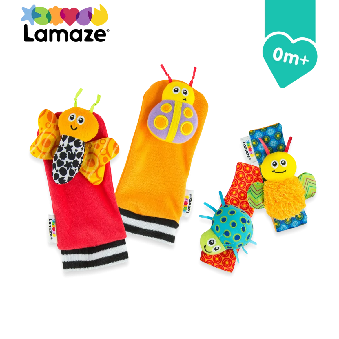 Garden Bug Wrist Rattle & Foot Finder Set