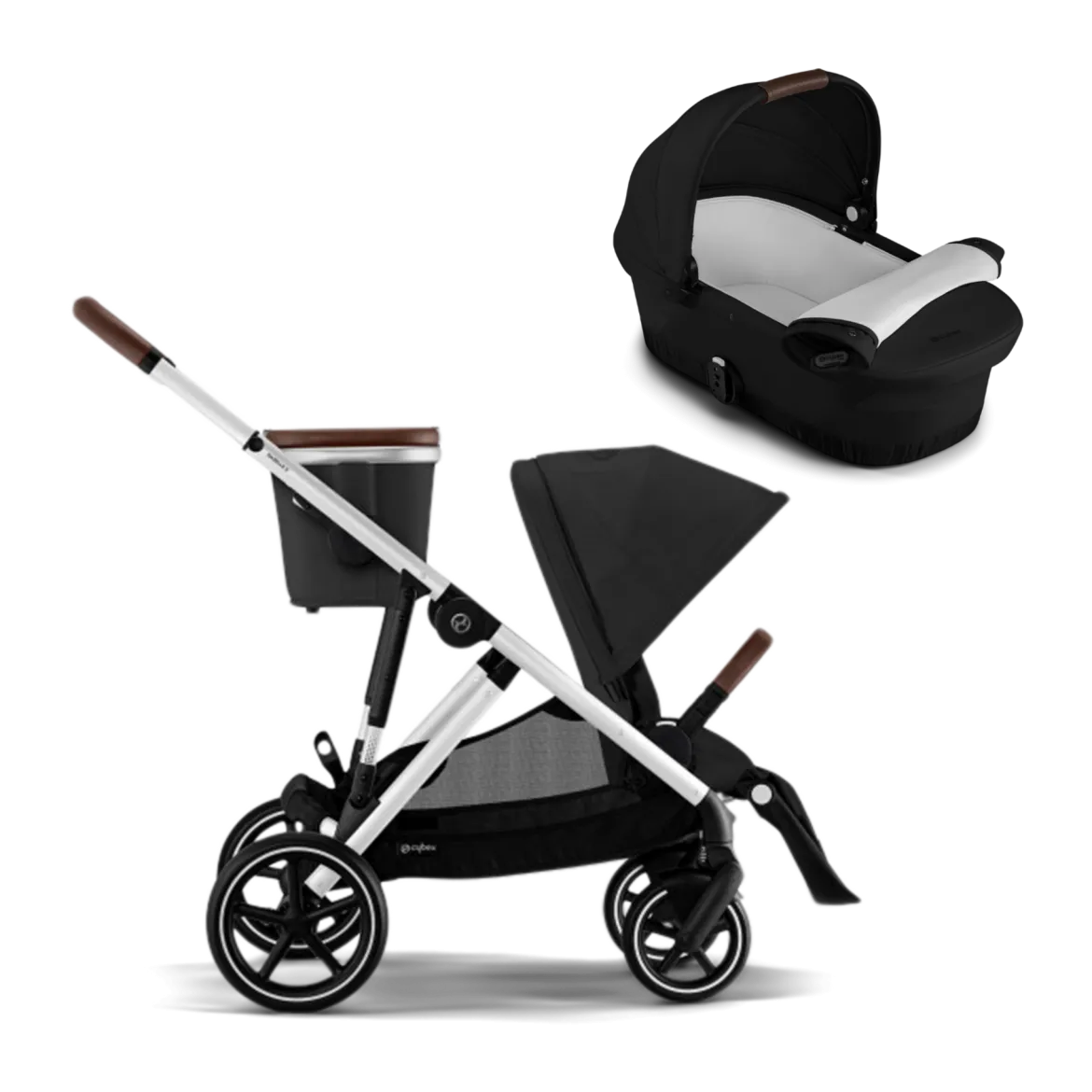 Gazelle S Single to Double Stroller + Cot Bundle