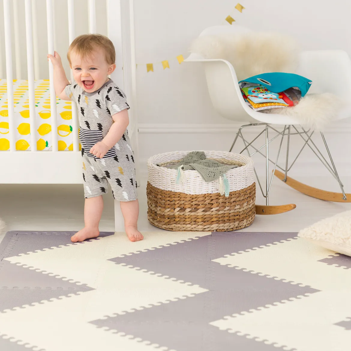 Geo Playspot Foam Floor Tiles